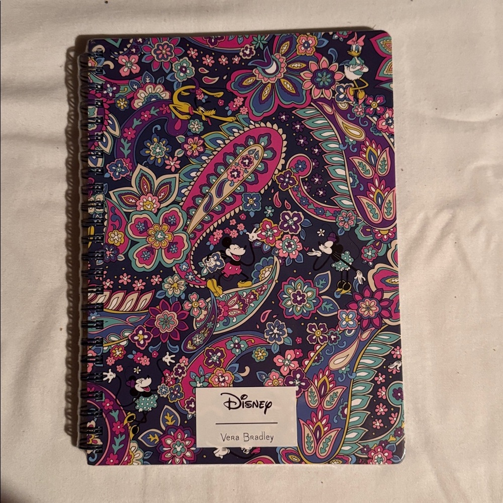 1 New Disney Vera Bradley mini Notebook with Pocket sensational six paisley